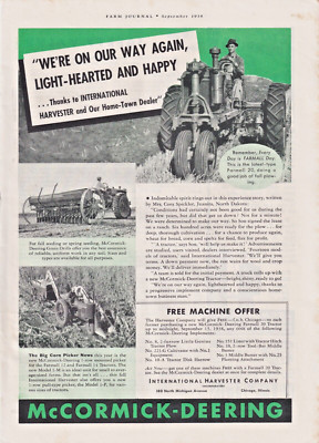 1938 McComick Deering International Harvester  Mrs Cora Spickler Juanita ND
