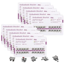 10 Packs Dental Orthodontic Brackets Removable Color Coded Braces Mini MBT.022