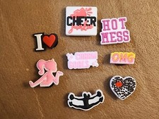 Cheer Leading Leader Cute Shoe Charm Set Of 8 cheer leading cheerleading