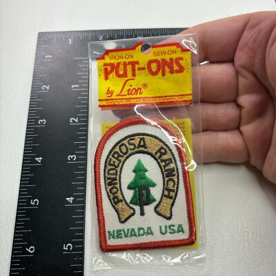 VINTAGE Put-Ons By Lion PONDEROSA RANCH Bonanza Theme Park Nevada Patch 39N9