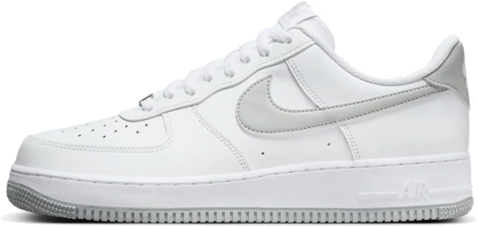 Мужские кроссовки Nike Air Force 1 07 White/Lt Smoke Серо-белые (FJ4146 100) - 11,5