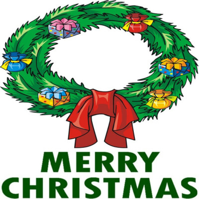 30 Custom Merry Christmas Gift Wreath Personalized Address Labels
