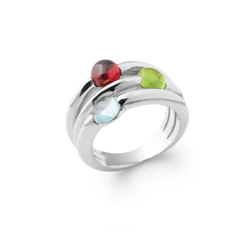 Bagues avec pierre précieuse en argent sterling topaze