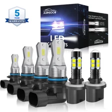 For Ford Contour Sedan 4-Door 1995-2000 LED Headlight Kit Fog Light + High Low