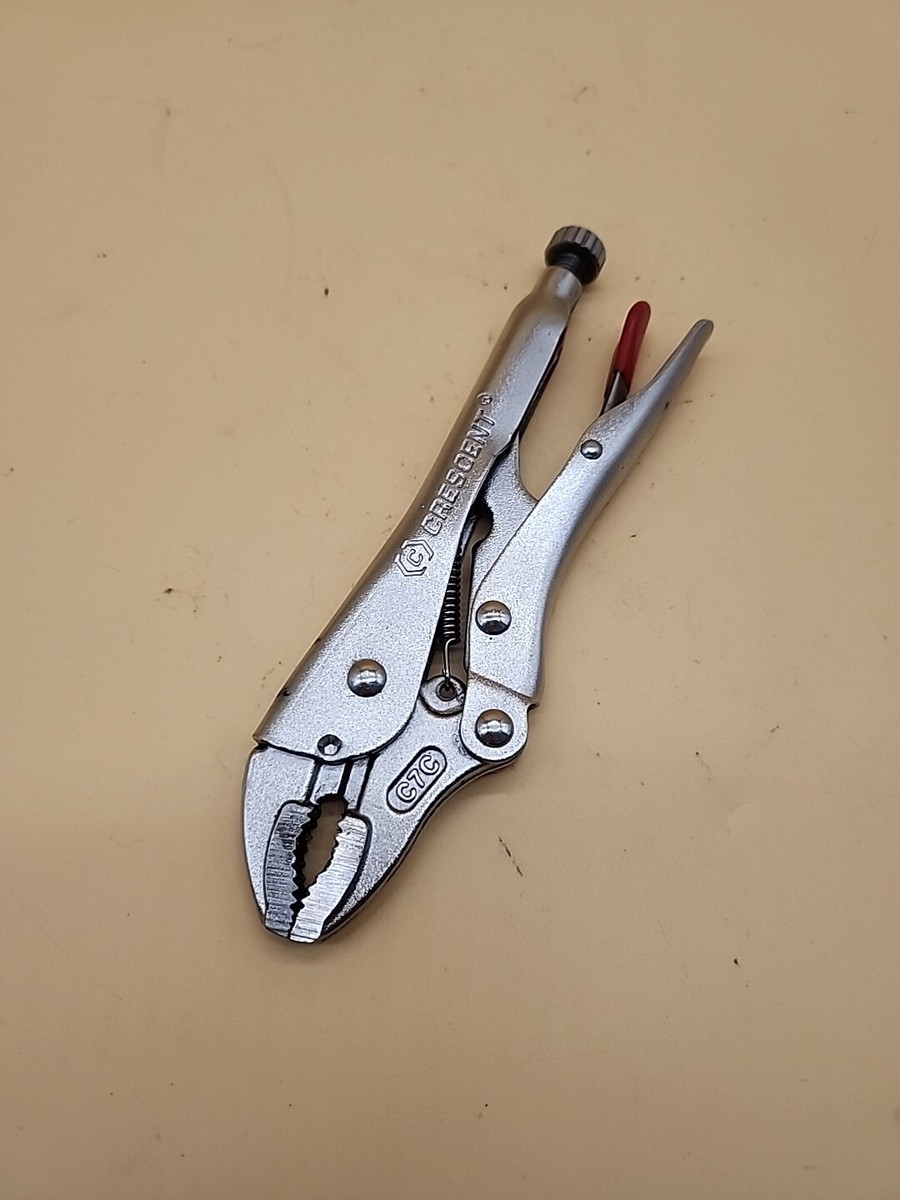 Crescent Curved Jaw Locking Plier with Wire Cutter Alloy Steel C7C