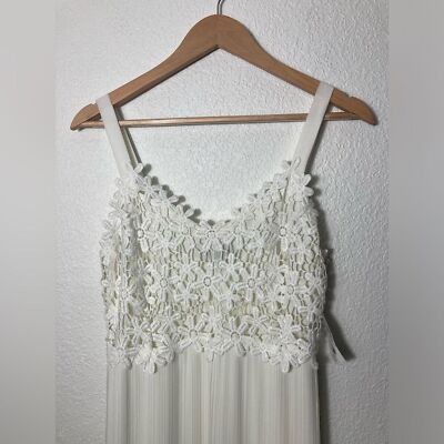 NWT French Connection Posy Lace strappy midi maxi dress US 6 off white |  eBay