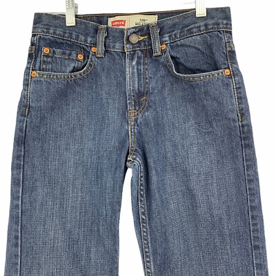 Levis 550 Kids Jeans Sz 12 9595 Unisex Relaxed Straight Leg Dark