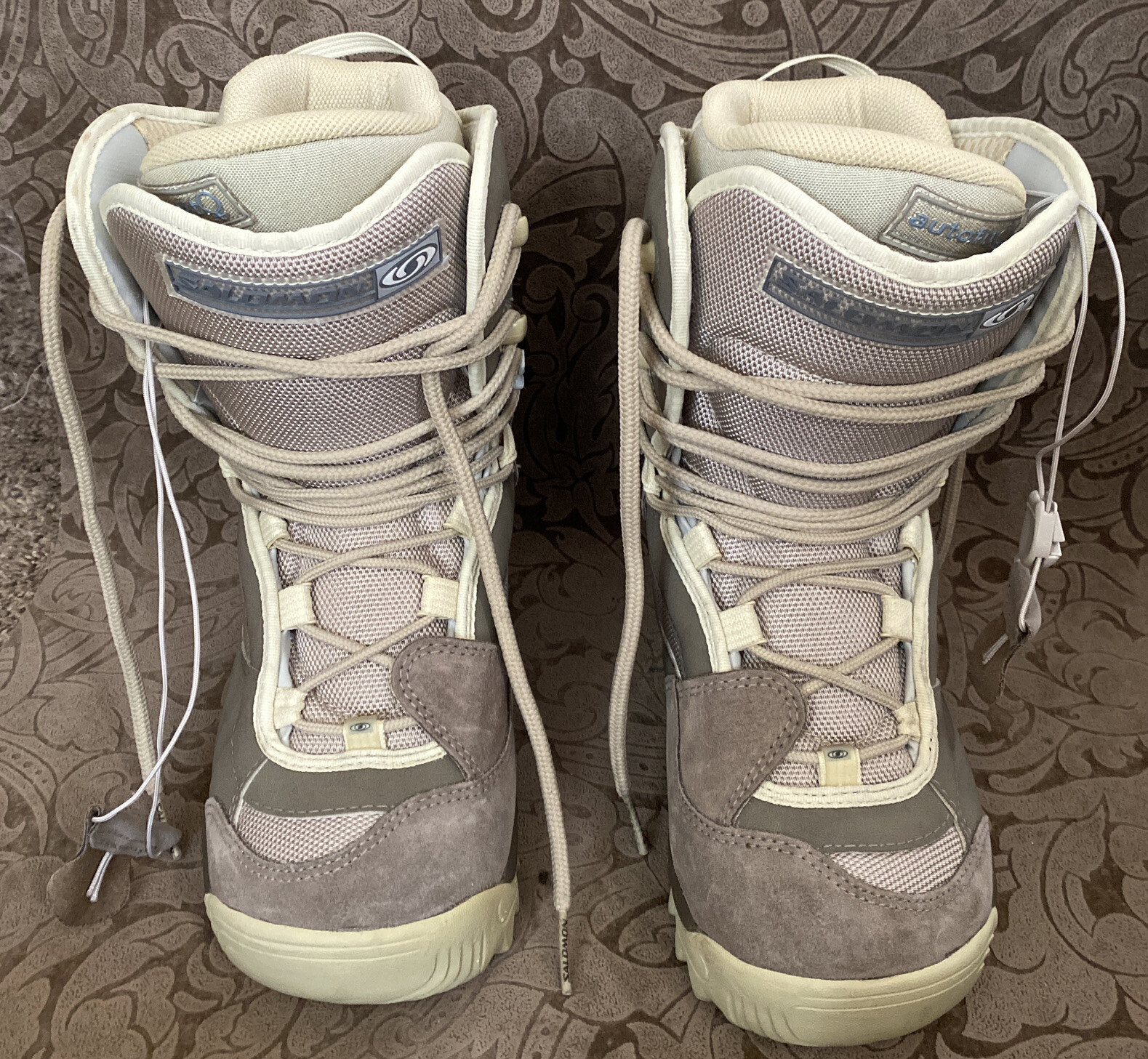 Stivali da snowboard donna Salomone grigio scamosciato 6 5