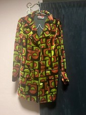 VINTAGE Lip Service Jacket Velor/Velvet XS green Y2K 90's RARE MUTED COLOR COOL