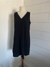 Women’s Old Navy Black Beach Dress Cover Up Medium I67 Lightweight Flowy