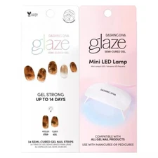 Dashing Diva Glaze Semi-Cured Gel 34 Nail Start Kit URBAN TORTOISE + LED Lamp