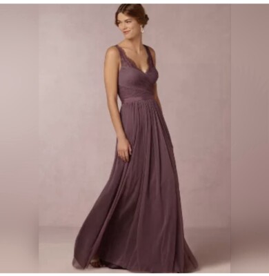 Anthropologie BHLDN Hitherto Fleur Purple Gown Size Bridesmaid/Wedding  Guest - Main Image
