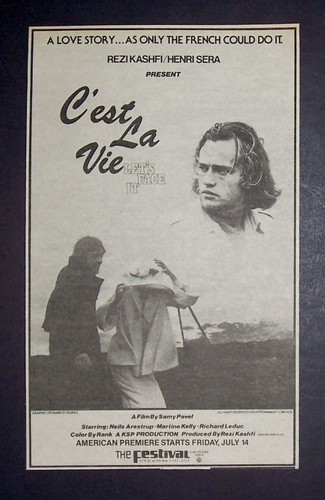 C'est La Vie (French Film) American Premiere 1978 Small Poster Type Movie Ad