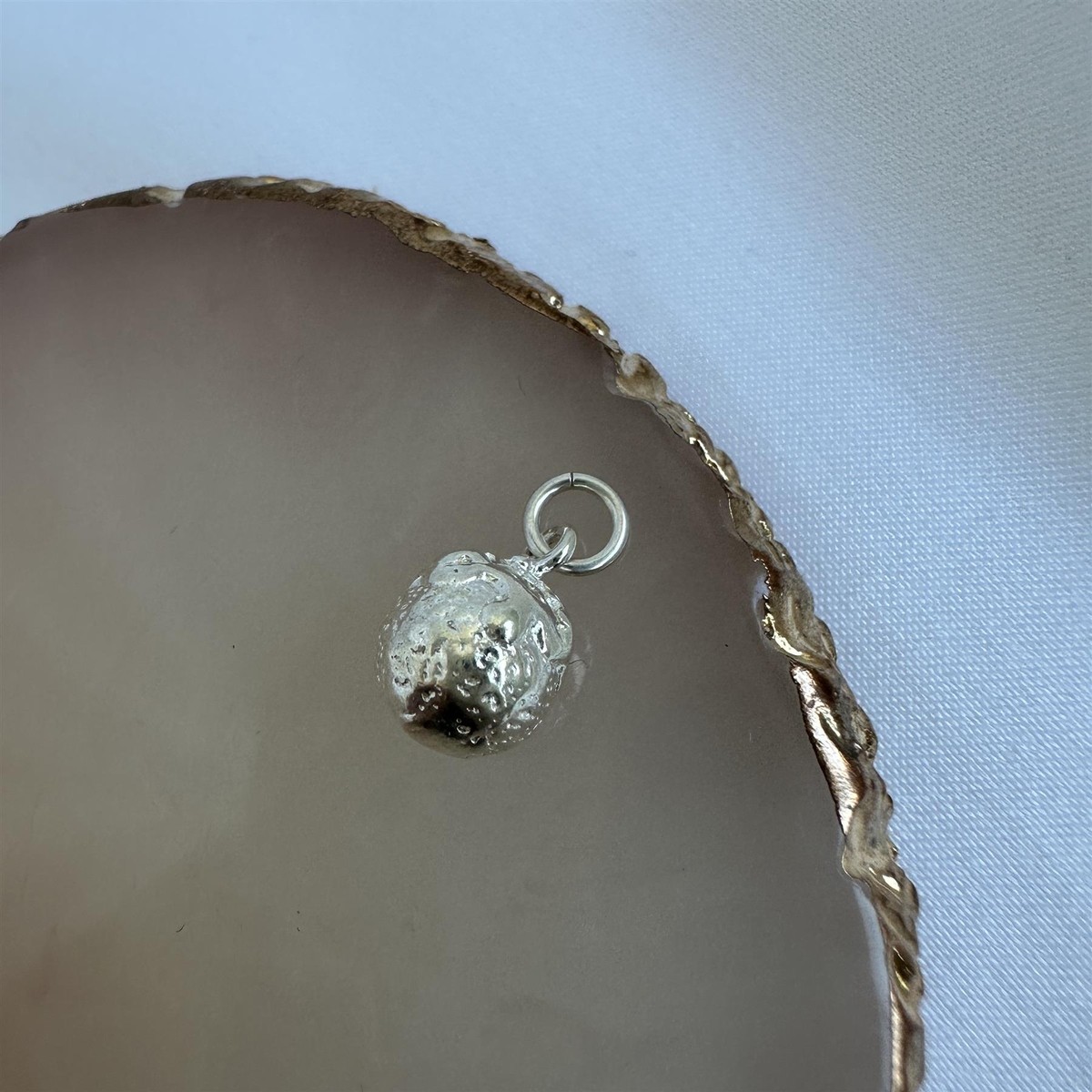 Sterling Silver Christmas Pudding Charm UK