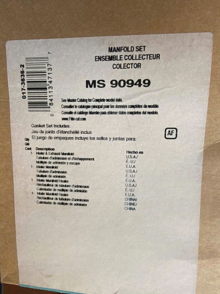 MS90949 Felpro Set Intake & Exhaust Manifold Gaskets New for J Series Wrangler - Image 2 of 2