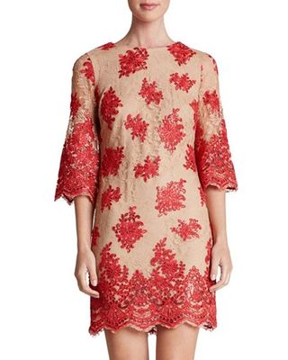 open lace back dress Sophia Floral Sequin Dress main image 0