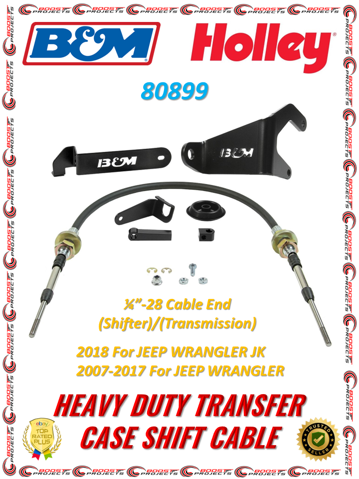 BENTL TRANSFER サイズM B&M Heavy Duty Transfer Case Shift Cable For 2007-2018 Jeep