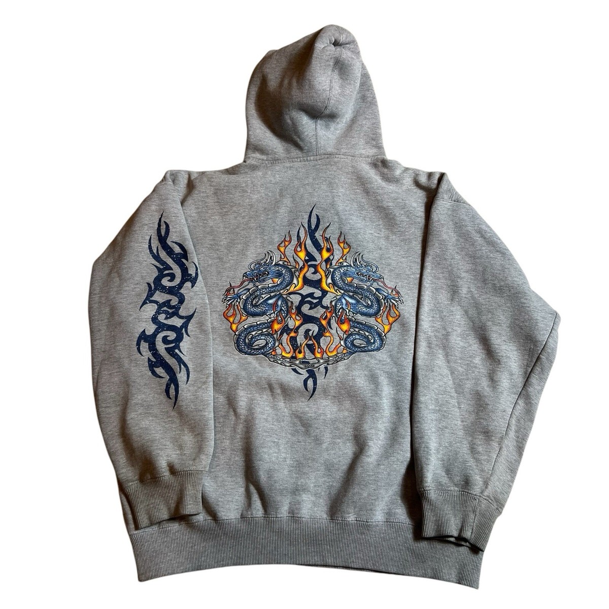 Vintage 90's Y2K Extreme Limit Dragon Sleeve Print Hoodie Vintage 90's Y2K Extreme Limit Dragon Sleeve Print Hoodie
