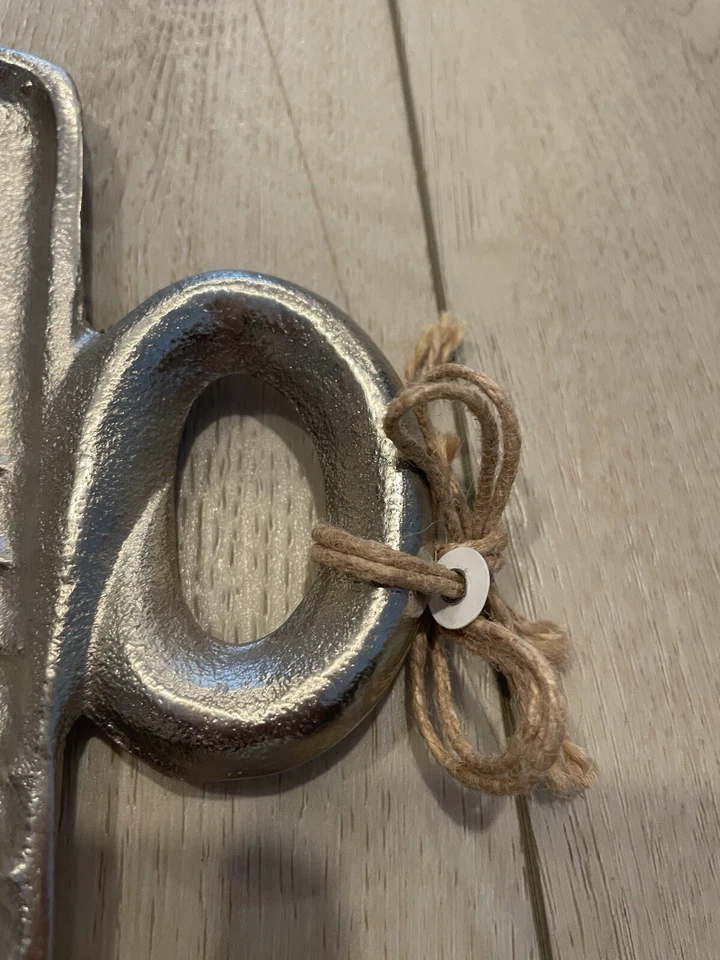 Mud Pie Silver Metal Christmas Tree Tray Serving Platter With Handles 20” NEW - Image 4 of 4