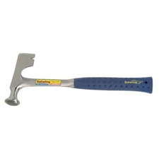 EstWing E311 11oz Scored Face Drywall Hammer, Steel, Blue Shock Reduction Grip