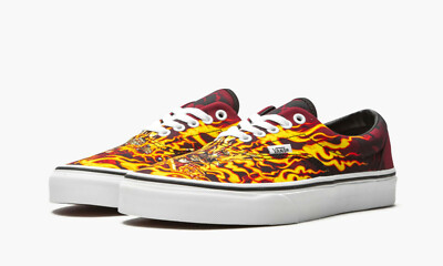 VANS ERA LOW SAMURAI RISING SKATE TRAINER MEN SHOES SKULL FLAMES SIZE 6.5 NEW