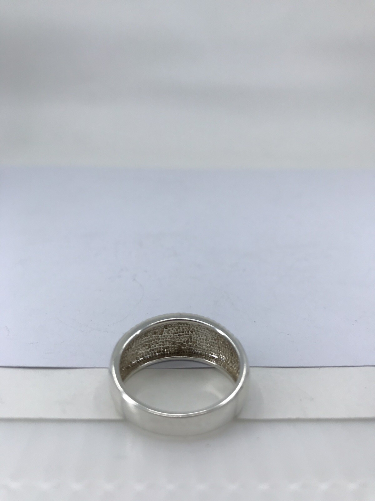 925 Sterling Silver Diamond Cut Pattern Ring 4.8 … - image 5