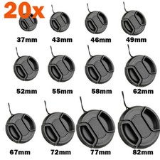 37  82mm 20X Center Pinch Snap Front Lens Cap Cover for Canon Nikon Sony Camera