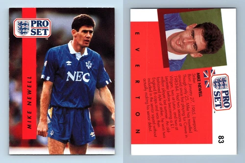 Mike Newell - Everton #83 English League 1990 - 91 Pro Set Trading Card