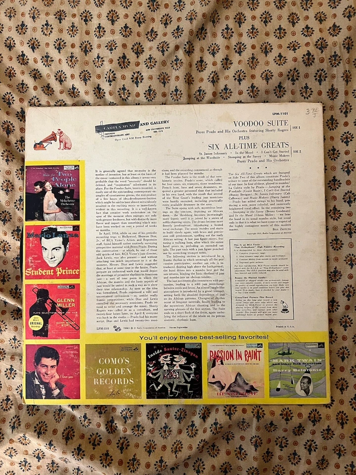 MISPRINT - Perez Pardo & Shorty Rogers - Voodoo Suite - Cheesecake - Exotica Foto 2 de 4