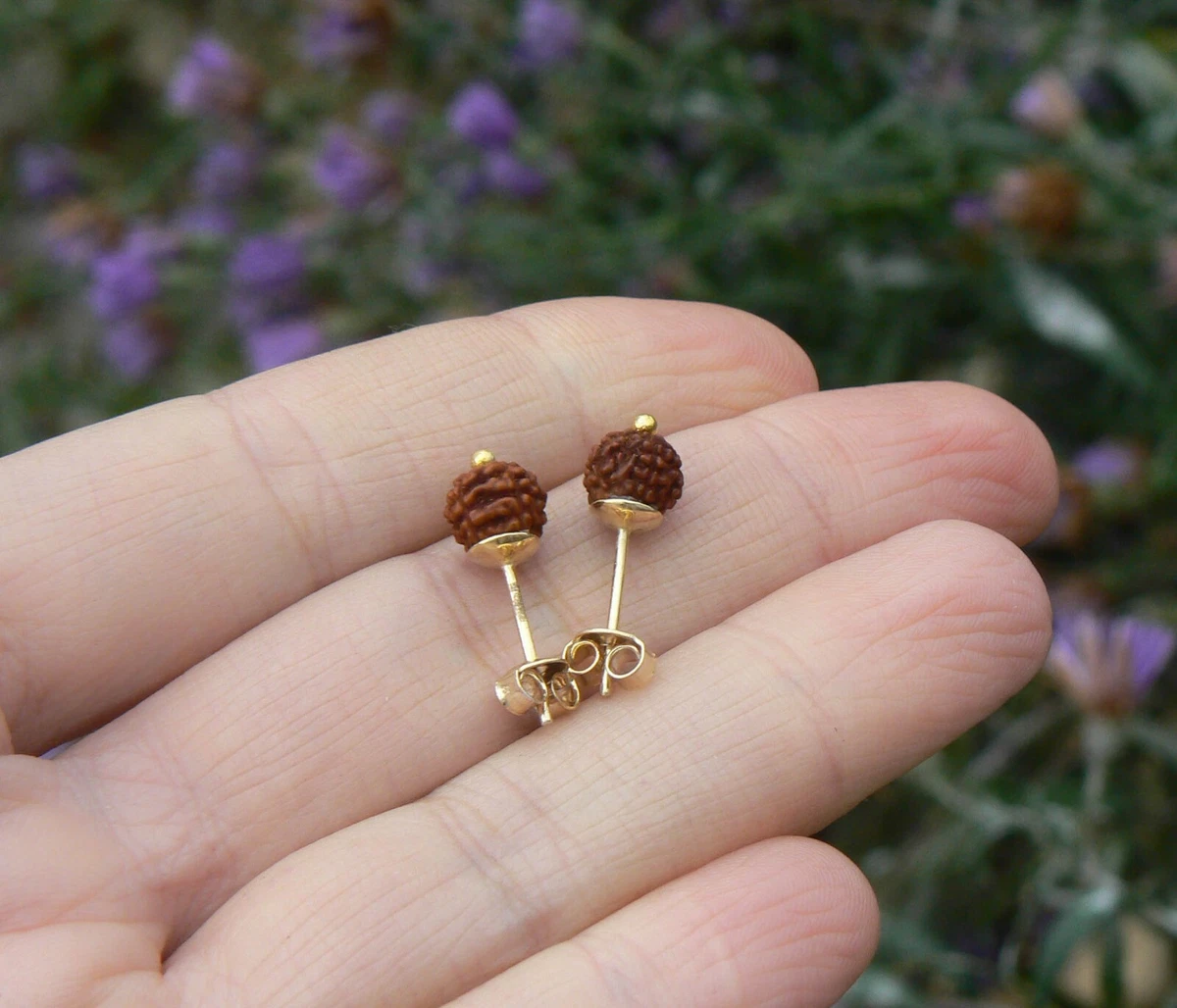 Rudraksha gold hotsell earrings