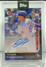 Gavin Lux 2019 Bowman Next Baseball on-card Autograph Auto #'d 10/99 - DODGERS