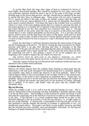 BSA Owners Instruction Manual D1 125cc Bantam - Bild 6 von 12