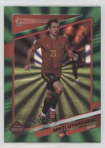2021-22 Panini Donruss Road to Qatar Holo Green Laser Mikel Oyarzabal #150