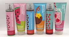 Bath Body Works Watermelon Coconut Strawberry Mist Cream Huge 6Pc Gift Set New