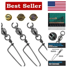 Reliably Smooth Fishing Swivels with 6 Ball Bearings - 50 Pack for Tackle Boxes