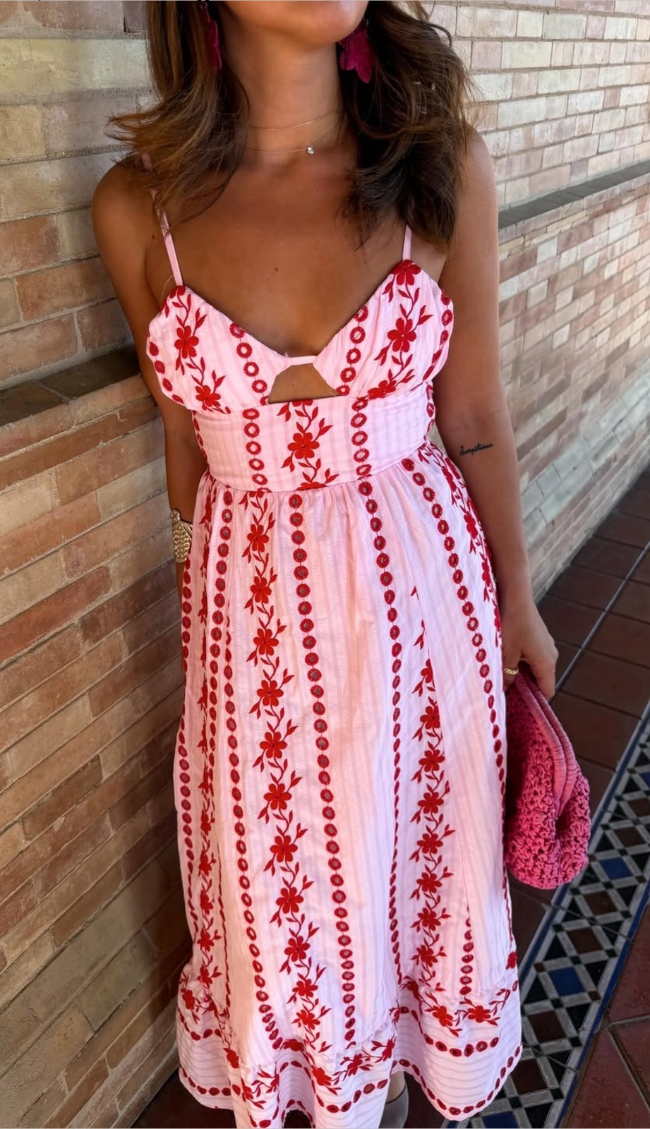 Zara Midi Dress with Cutwork Embroidery 2715/977 Size M Sold Out BNWT