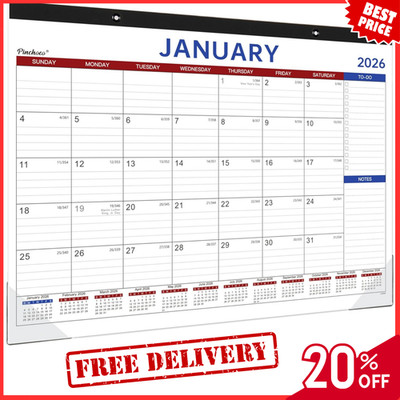 2026 Desk Calendar - Large Desk Calendar 2026, Jan 2026 - Dec 2026, 12 Months Ca