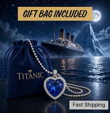 Titanic Necklace Heart of the Ocean Blue