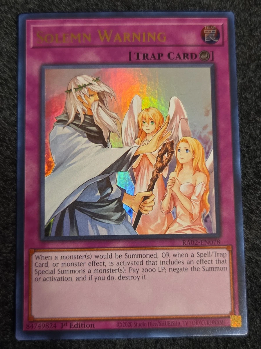 Yu-Gi-Oh! TCG Solemn Warning Individual Collectible Card Game