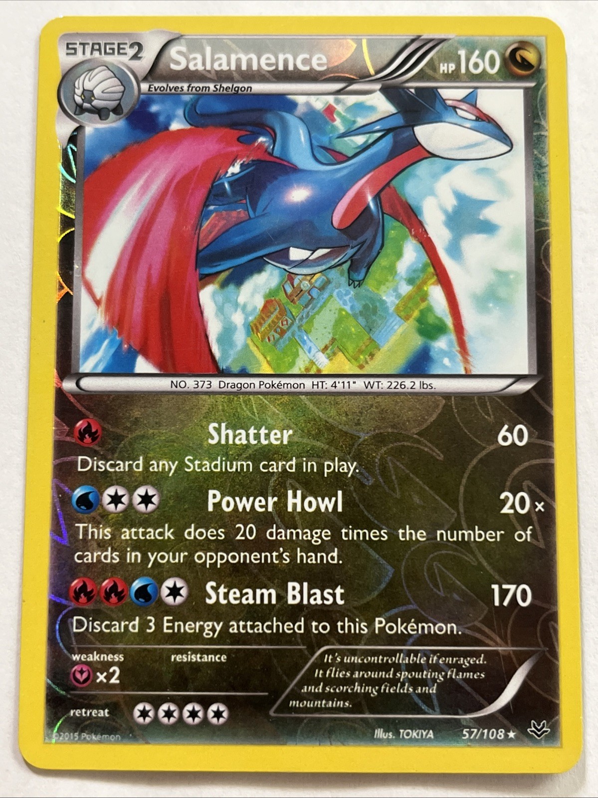 Salamence 57/108 Roaring Skies Reverse Holo LP