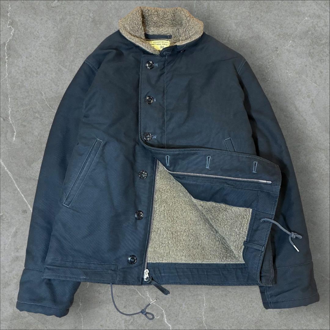 Buzz Rickson's N1 Deck Jacket USNAVY S Mohair & A… - image 1