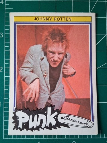 THE SEX PISTOLS JOHNNY ROTTEN 1977 Monty gum PUNK new wave ROOKIE CARD rock YELL