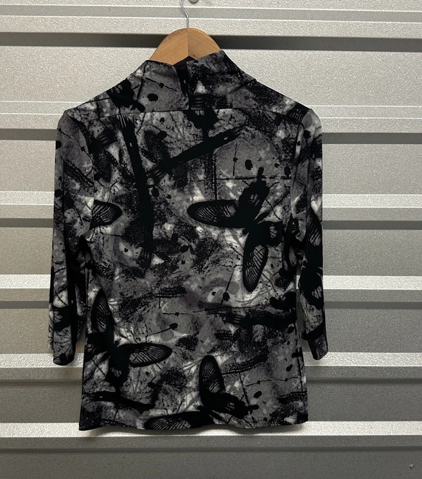 Blusa Grace Elements Vintage Butterfly Whimsigoth Cuello en V Talla Mediana Y2K Años 90 Top Foto 2 de 4