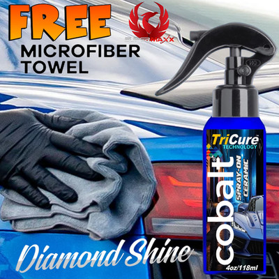 COBALT CERAMIC CAR COATING SUPERIOR HIGH GLOSS PAINT PROTECTION - 4 OZ KIT