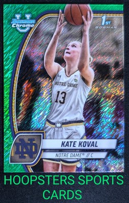 2024-25 Bowman University Chrome 1st #42 Kate Koval Green Shimmer