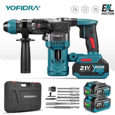 Akku Schlagbohrmaschine SDS Max Bohrhammer 2200W Schlagbohrer mit Koffer Zubehör