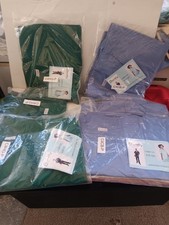 UNISEX DRAWSTRING UNIFORM MEDICAL SCRUBS PANTS  SIZE L set of 6 assorted colors