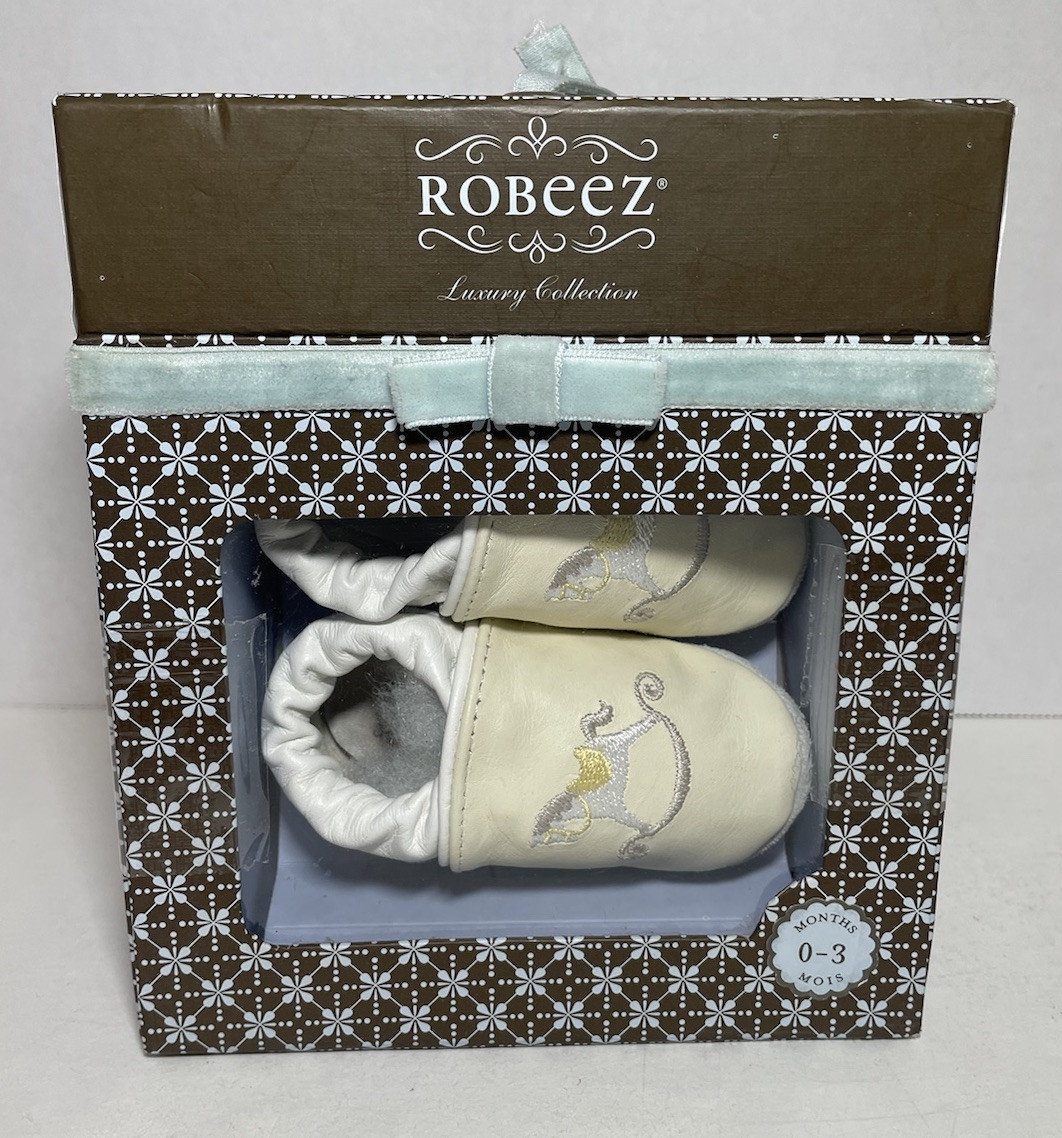 SAOLA Scarpe Robeez bambino tomaia in pelle suola morbida taglia 0 3 mesi cavallo a dondolo