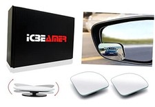 2-Piece-Shaped Automobile Rear Blind Spot Mirror, 360 Rotating Fan Clear