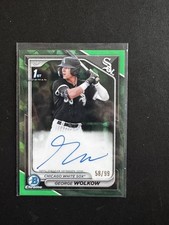 2024 Bowman Draft Chrome Sapphire Green 1st Auto /99 George Wolkow 